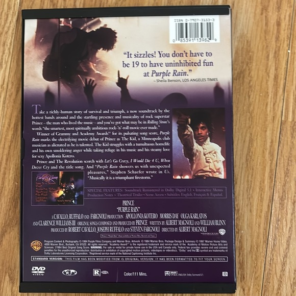 Prince Purple Rain DVD. Now playing in N Y Enjoy this DVD at home. - Picture 4 of 5